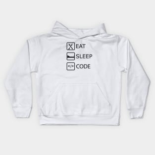 Coder - Eat Sleep Code Kids Hoodie